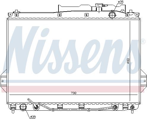 Radiatorius, variklio aušinimas NISSENS 675009