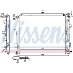 Radiatorius, variklio aušinimas NISSENS 675047