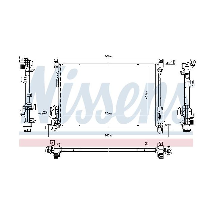 Radiatorius, variklio aušinimas NISSENS 686807