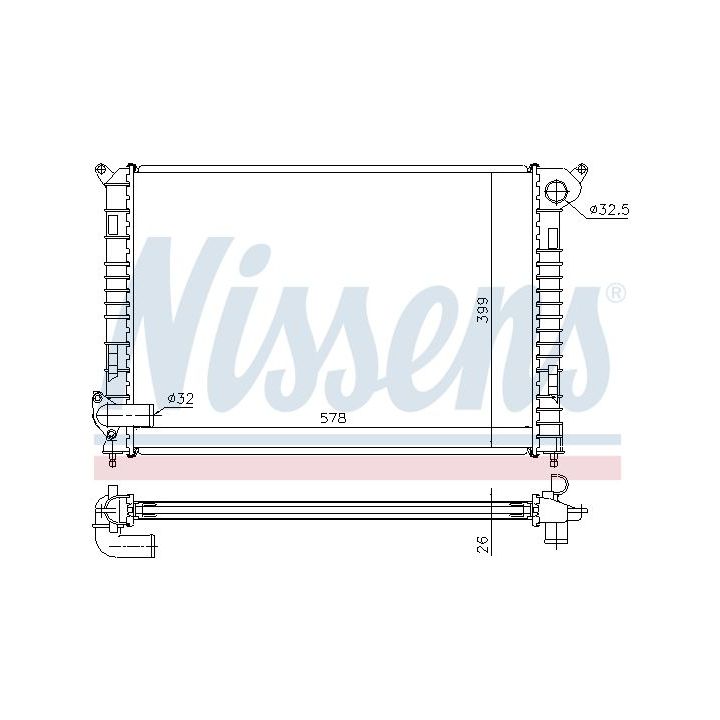 Radiatorius, variklio aušinimas NISSENS 69700A