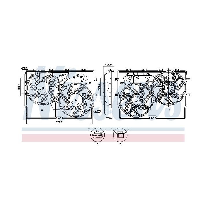 Ventiliatorius, radiatoriaus NISSENS 850002