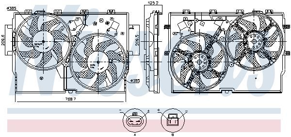 Ventiliatorius, radiatoriaus NISSENS 850002