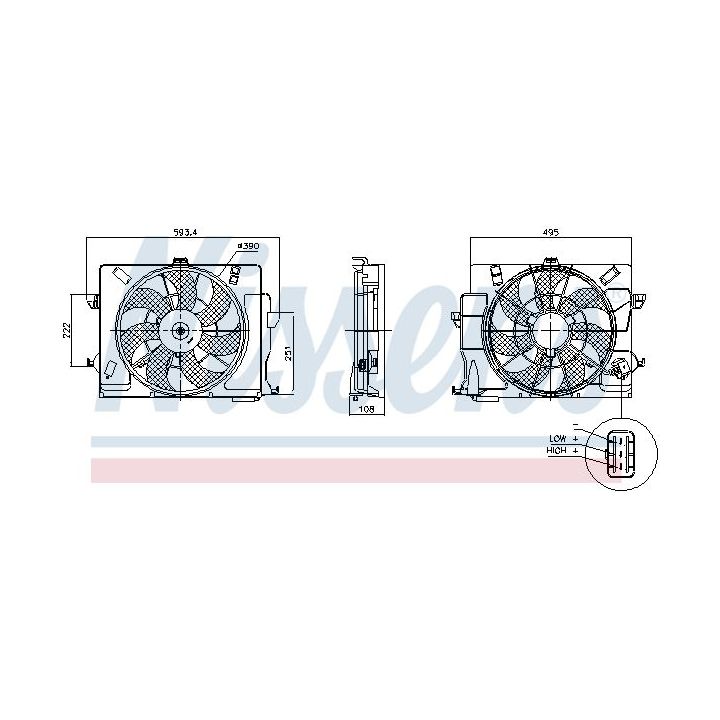 Ventiliatorius, radiatoriaus NISSENS 850049