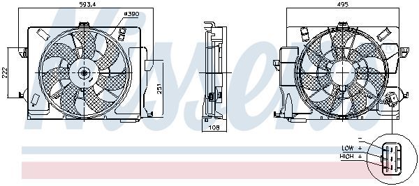Ventiliatorius, radiatoriaus NISSENS 850049
