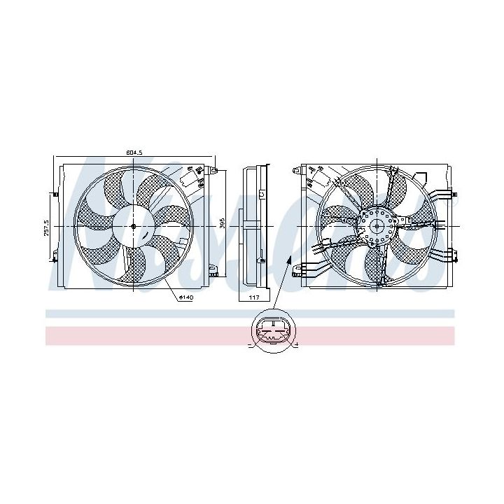 Ventiliatorius, radiatoriaus NISSENS 850050
