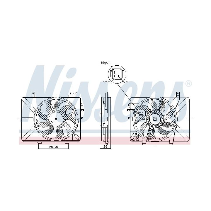 Ventiliatorius, radiatoriaus NISSENS 850052