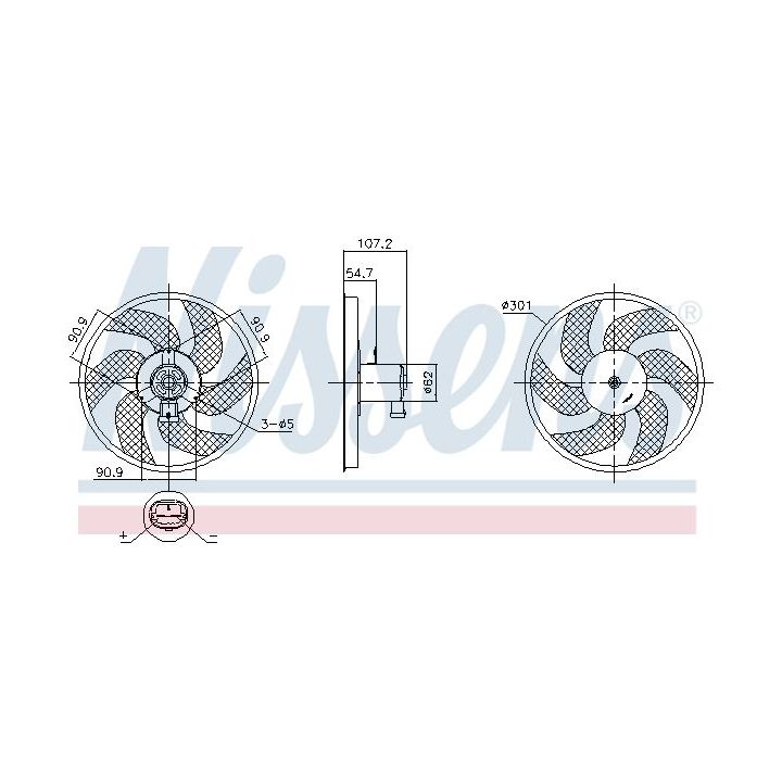 Ventiliatorius, radiatoriaus NISSENS 850084