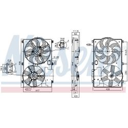Ventiliatorius, radiatoriaus NISSENS 850092