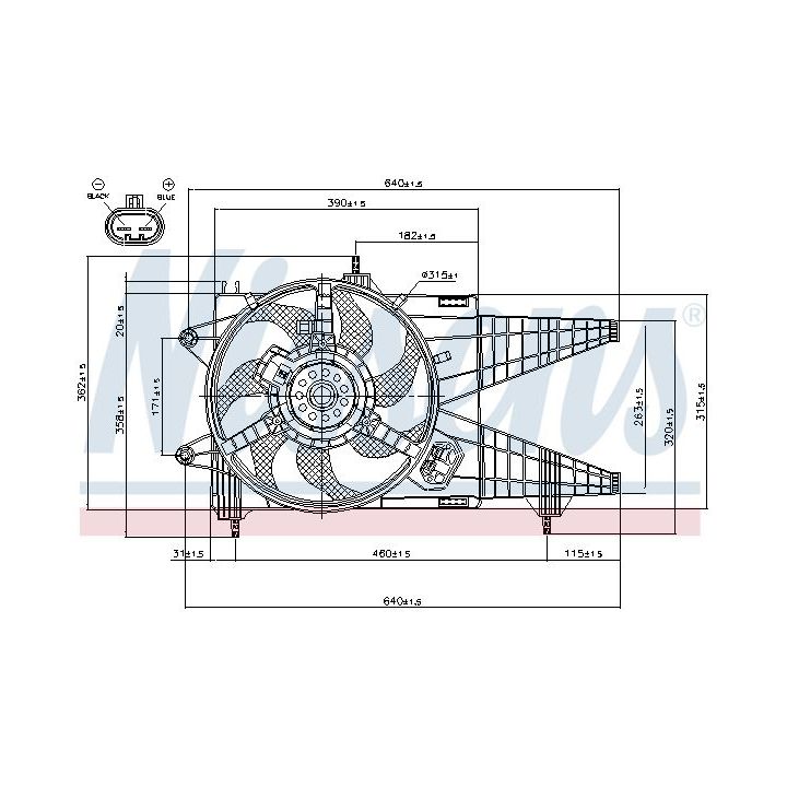 Ventiliatorius, radiatoriaus NISSENS 85160