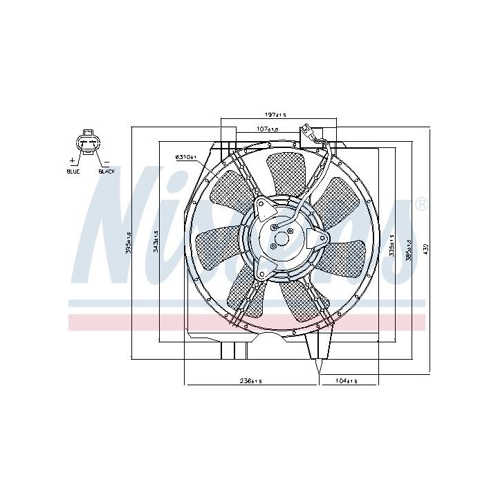 Ventiliatorius, radiatoriaus NISSENS 85275
