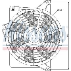 Ventiliatorius, radiatoriaus NISSENS 85371