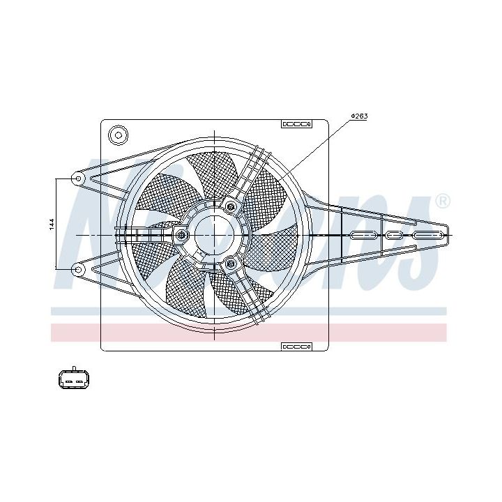 Ventiliatorius, radiatoriaus NISSENS 85427