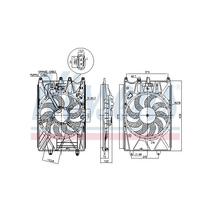 Ventiliatorius, radiatoriaus NISSENS 85937