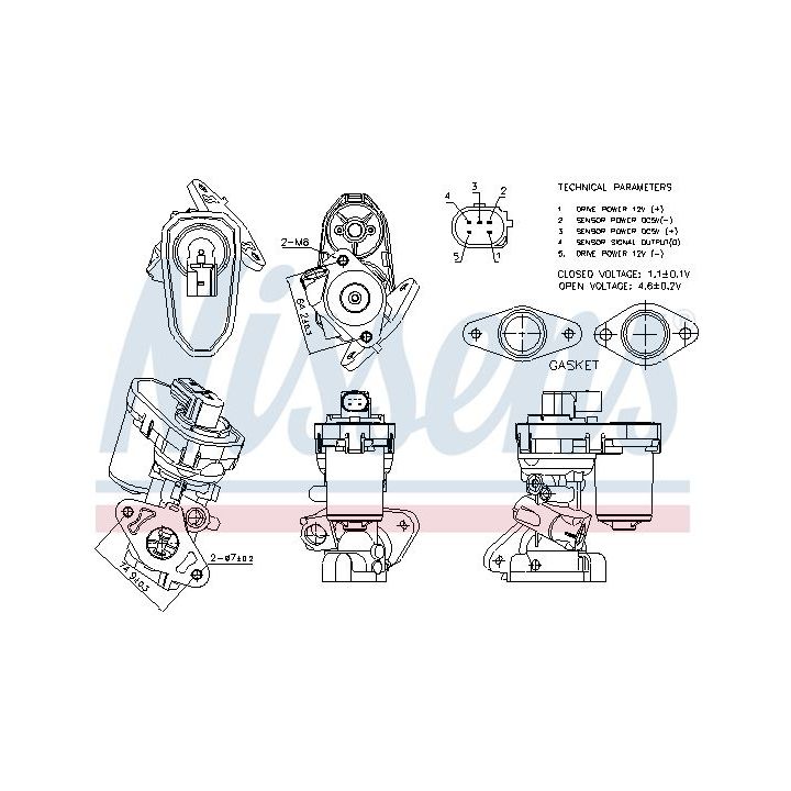 ERG vožtuvas NISSENS 98151
