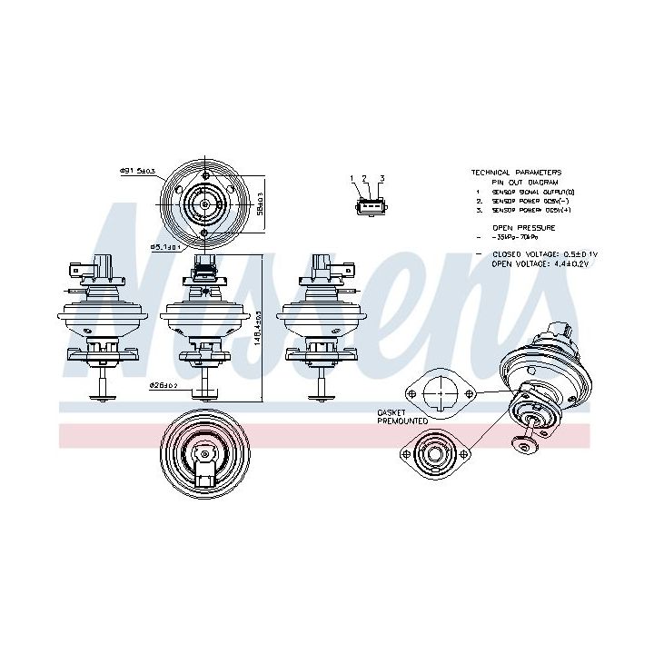 ERG vožtuvas NISSENS 98208