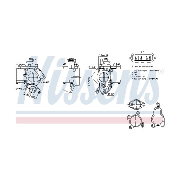 ERG vožtuvas NISSENS 98463