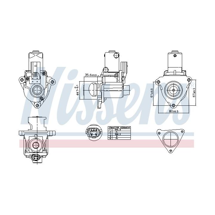 ERG vožtuvas NISSENS 98510