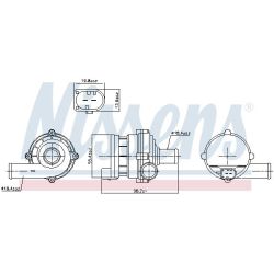 Papildomas vandens siurblys (aušinimo vandens kontūras) NISSENS 832169
