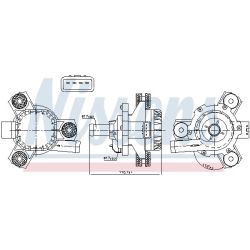 Papildomas vandens siurblys (aušinimo vandens kontūras) NISSENS 832171