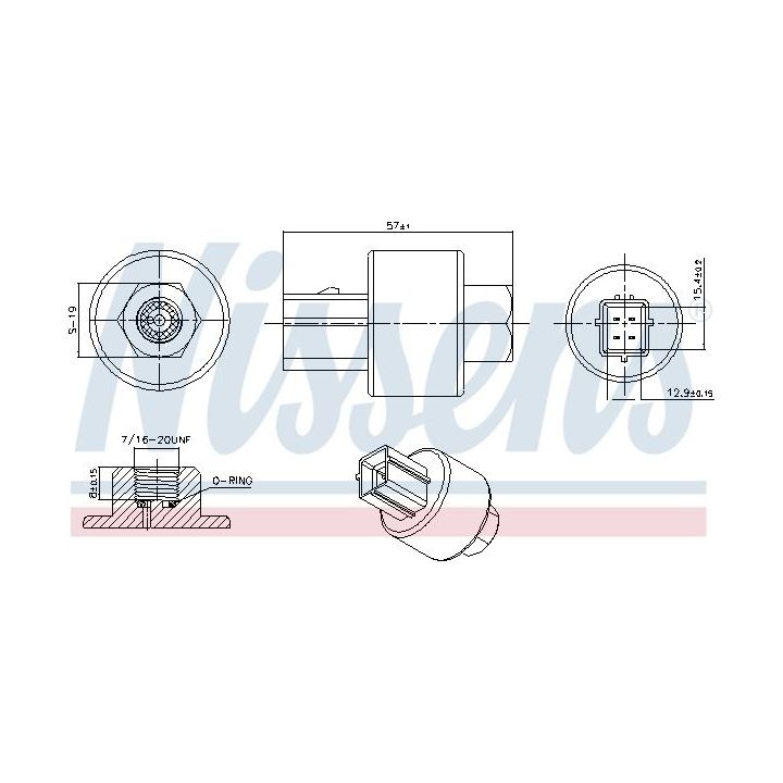 Slėgio jungiklis, oro kondicionavimas NISSENS 301020