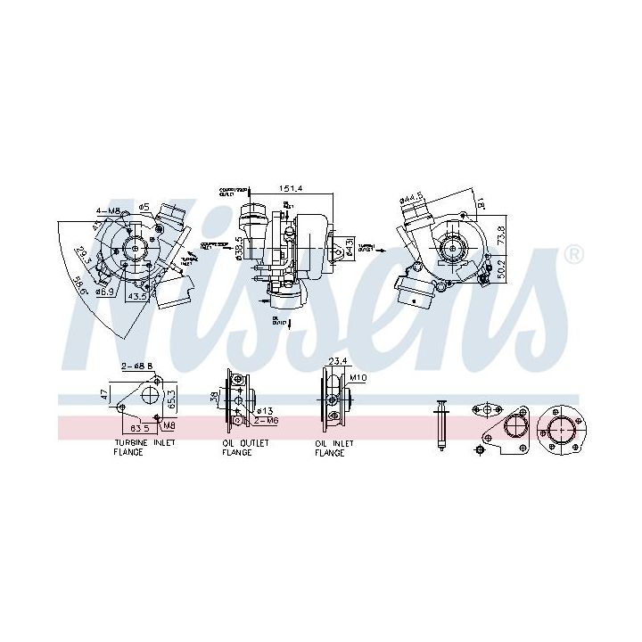 Kompresorius, įkrovimo sistema NISSENS 93448