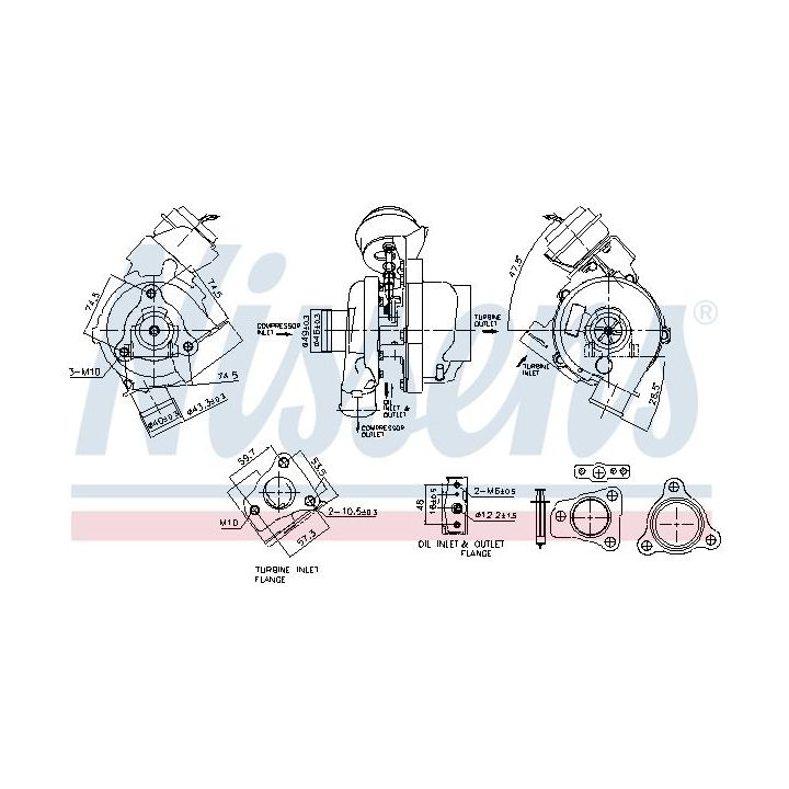 Kompresorius, įkrovimo sistema NISSENS 93497