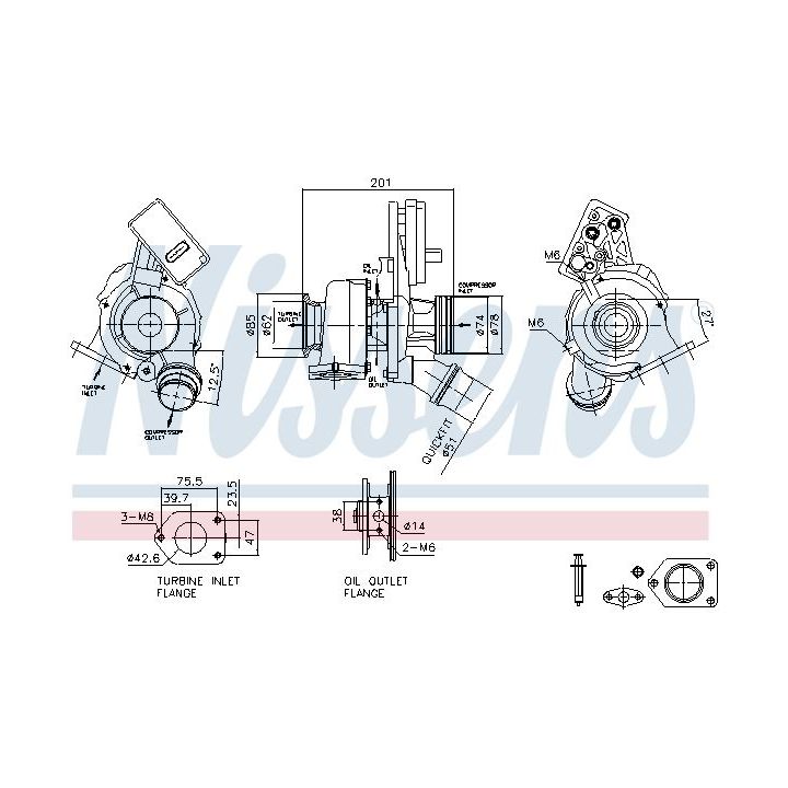 Kompresorius, įkrovimo sistema NISSENS 93519