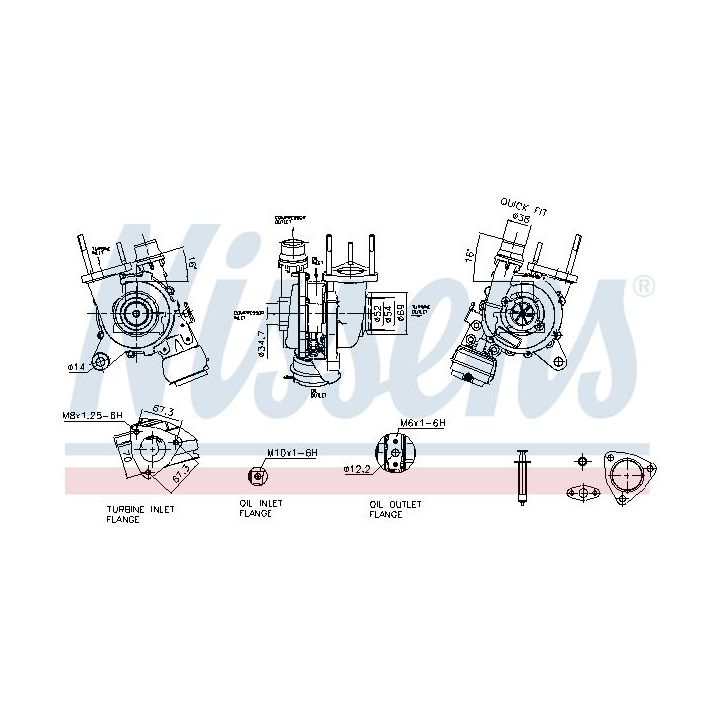 Kompresorius, įkrovimo sistema NISSENS 93551