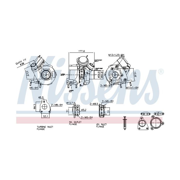 Kompresorius, įkrovimo sistema NISSENS 93627