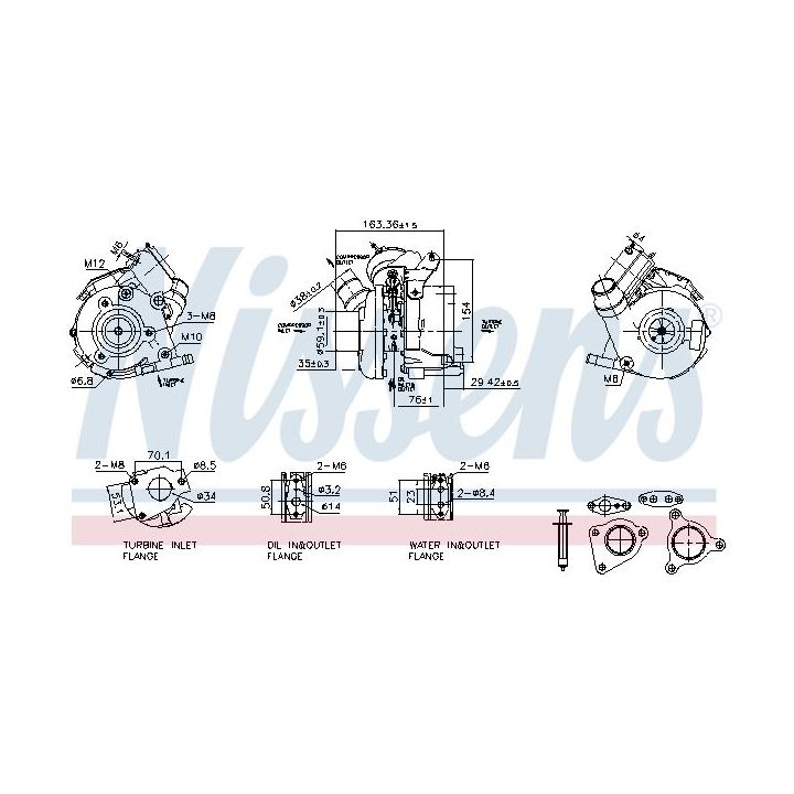 Kompresorius, įkrovimo sistema NISSENS 93796
