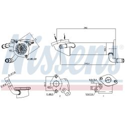 Aušintuvas, išmetamųjų dujų recirkuliacija NISSENS 989282