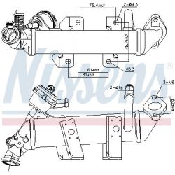 Aušintuvas, išmetamųjų dujų recirkuliacija NISSENS 989287