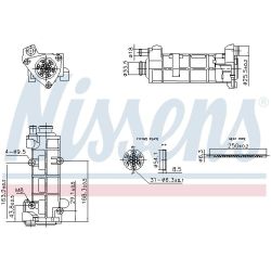Aušintuvas, išmetamųjų dujų recirkuliacija NISSENS 989458