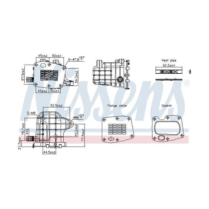 Aušintuvas, išmetamųjų dujų recirkuliacija NISSENS 989493