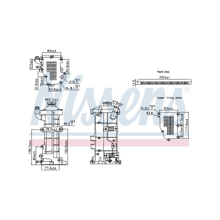 Aušintuvas, išmetamųjų dujų recirkuliacija NISSENS 989503