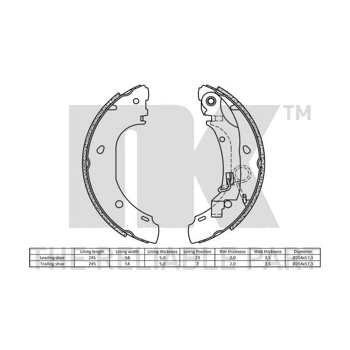 Stabdžių trinkelių komplektas NK 2719701