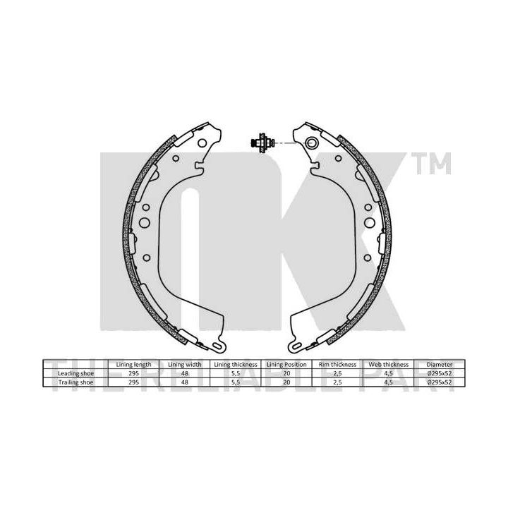 Stabdžių trinkelių komplektas NK 2722564