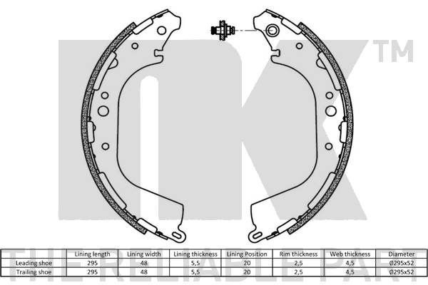 Stabdžių trinkelių komplektas NK 2722564