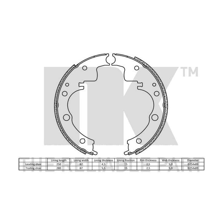 Stabdžių trinkelių komplektas NK 2723436