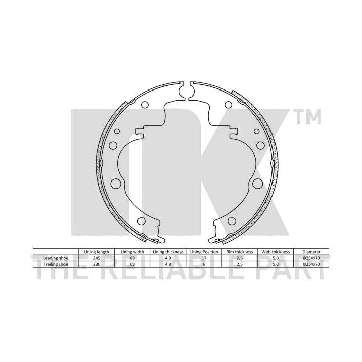 Stabdžių trinkelių komplektas NK 2723477