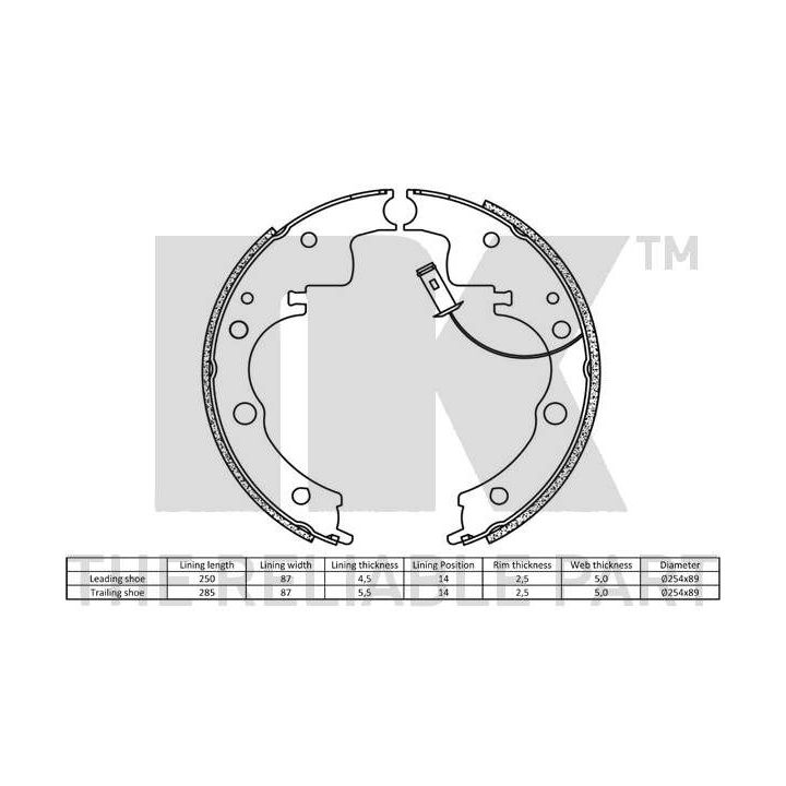 Stabdžių trinkelių komplektas NK 2723558