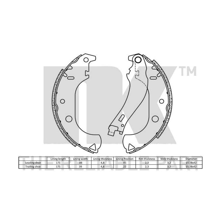 Stabdžių trinkelių komplektas NK 2723677