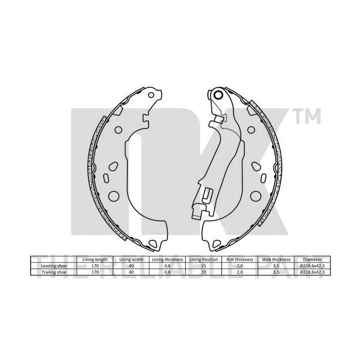 Stabdžių trinkelių komplektas NK 2723725