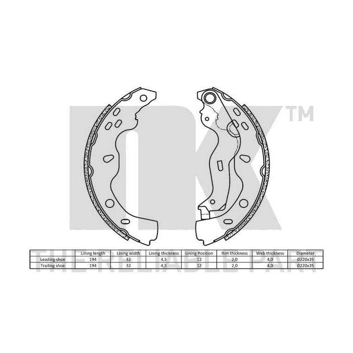 Stabdžių trinkelių komplektas NK 2723759