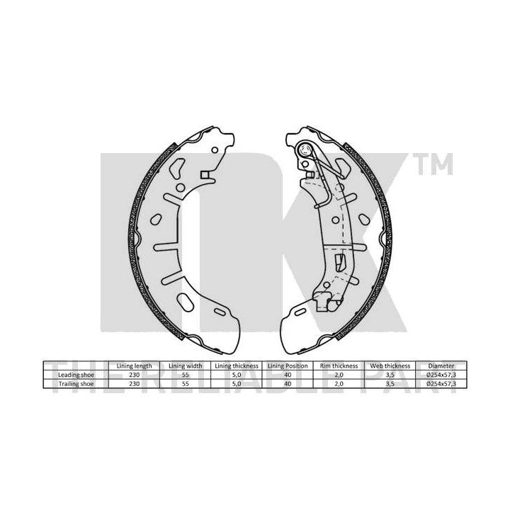 Stabdžių trinkelių komplektas NK 2723808