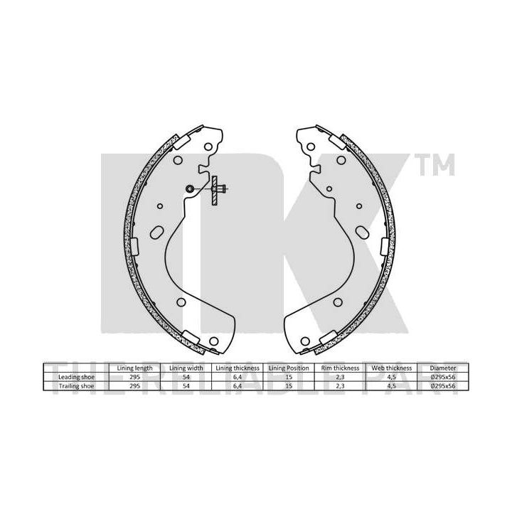 Stabdžių trinkelių komplektas NK 2725665