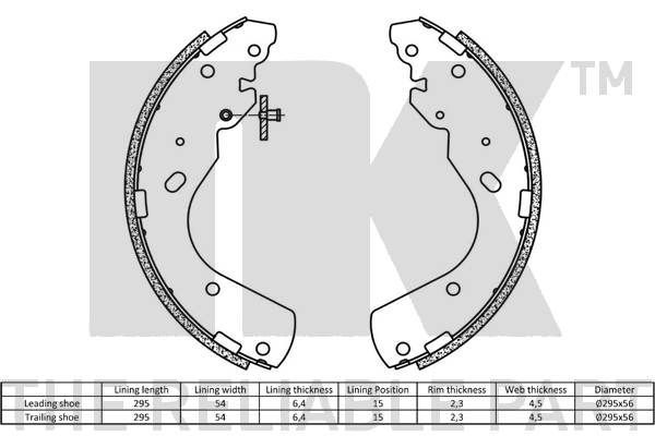 Stabdžių trinkelių komplektas NK 2725665