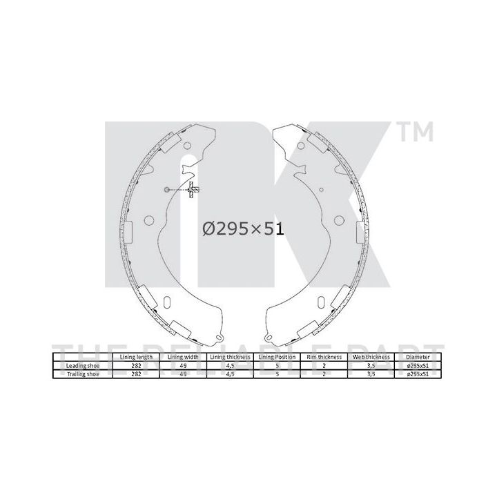 Stabdžių trinkelių komplektas NK 2730842