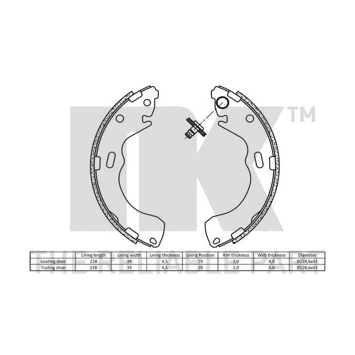 Stabdžių trinkelių komplektas NK 2732616