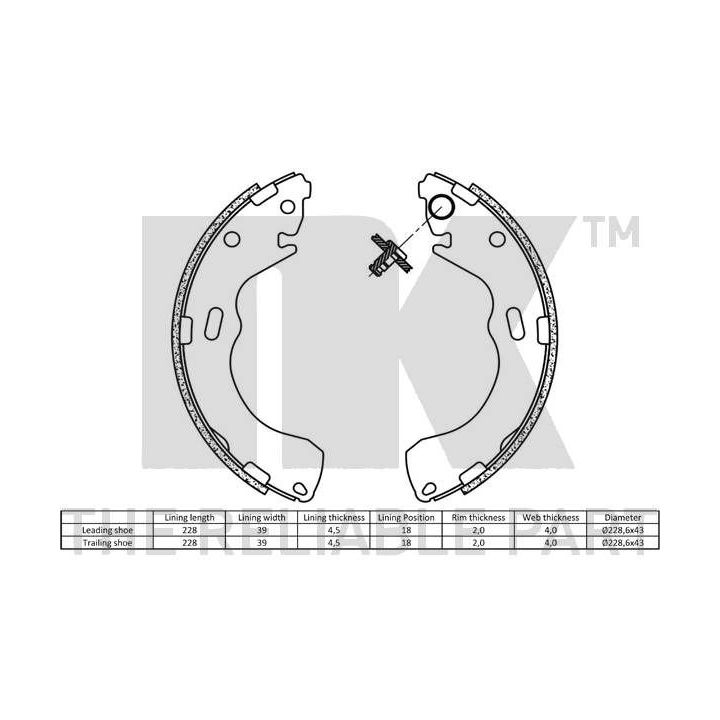 Stabdžių trinkelių komplektas NK 2732640